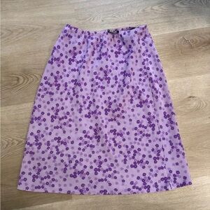 My Michelle Lavender Floral A-Line Skirt